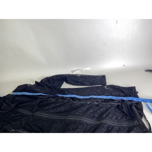 Tripp NYC Black Lace Up Corset Style Zip Hoodie Womens Plus Size 1 1X Goth Emo - Picture 13 of 13